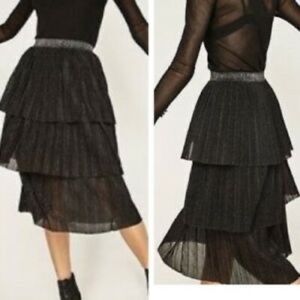 Zara tulle shimmer skirt